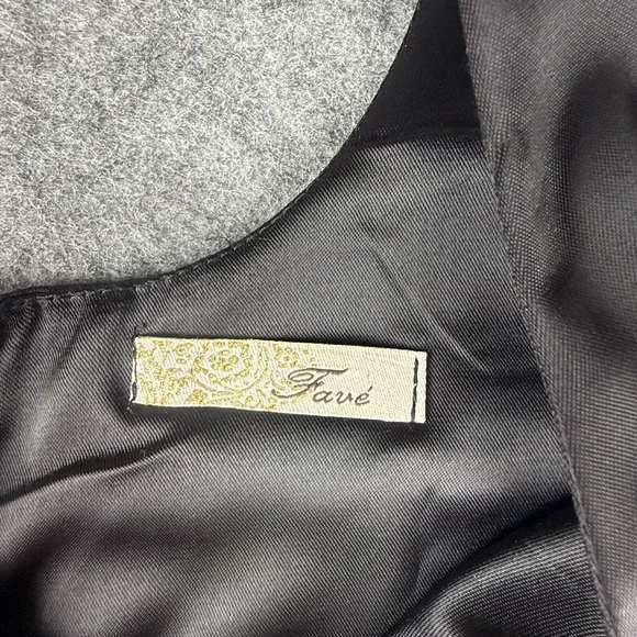 Favé Satin Little Black Dress Pleated Bust Details Size Small - Picture 5 of 6
